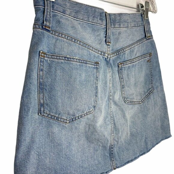 Madewell Rigid Denim‎ A-Line Mini Skirt Size 26 Light Blue - Picture 9 of 10